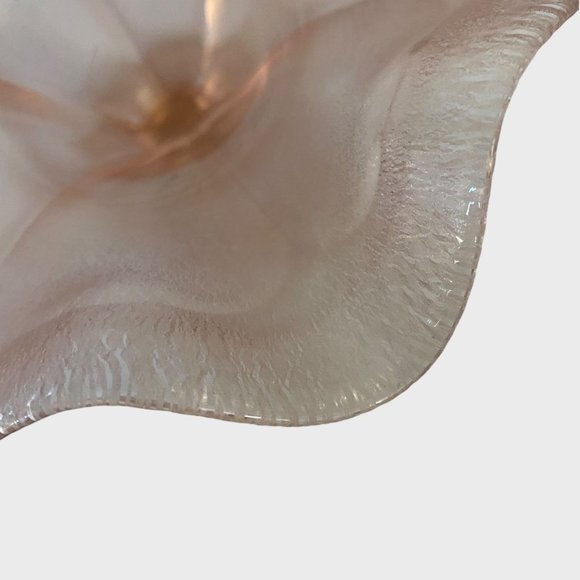 Vintage Fenton Art Deco Pink Velva Stretch Carnival Glass Ruffled Compote 6.5'' - Picture 11 of 13